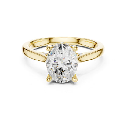 Round Hidden Halo Lab Grown Diamond Engagement Ring