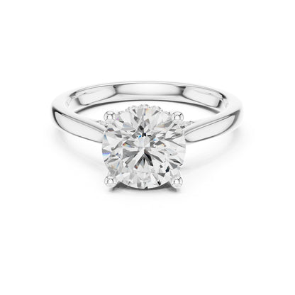 Round Hidden Halo Lab Grown Diamond Engagement Ring