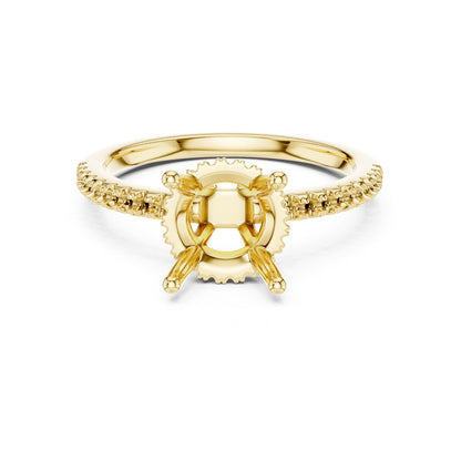 Round Hidden Halo Lab Grown Diamond Engagement Ring
