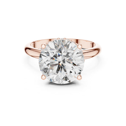 Round Hidden Halo Lab Grown Diamond Engagement Ring