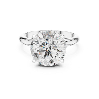 Round Hidden Halo Lab Grown Diamond Engagement Ring