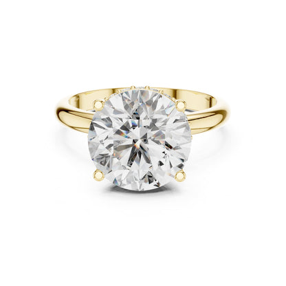 Round Hidden Halo Lab Grown Diamond Engagement Ring