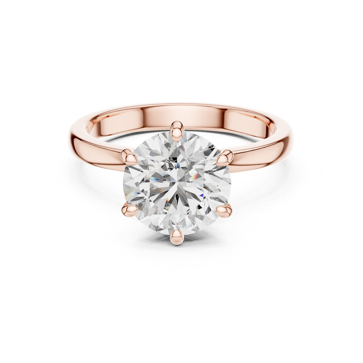 Round Hidden Halo Lab Grown Diamond Engagement Ring