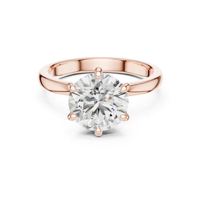 Round Hidden Halo Lab Grown Diamond Engagement Ring