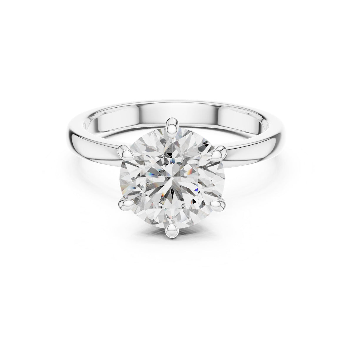 Round Hidden Halo Lab Grown Diamond Engagement Ring