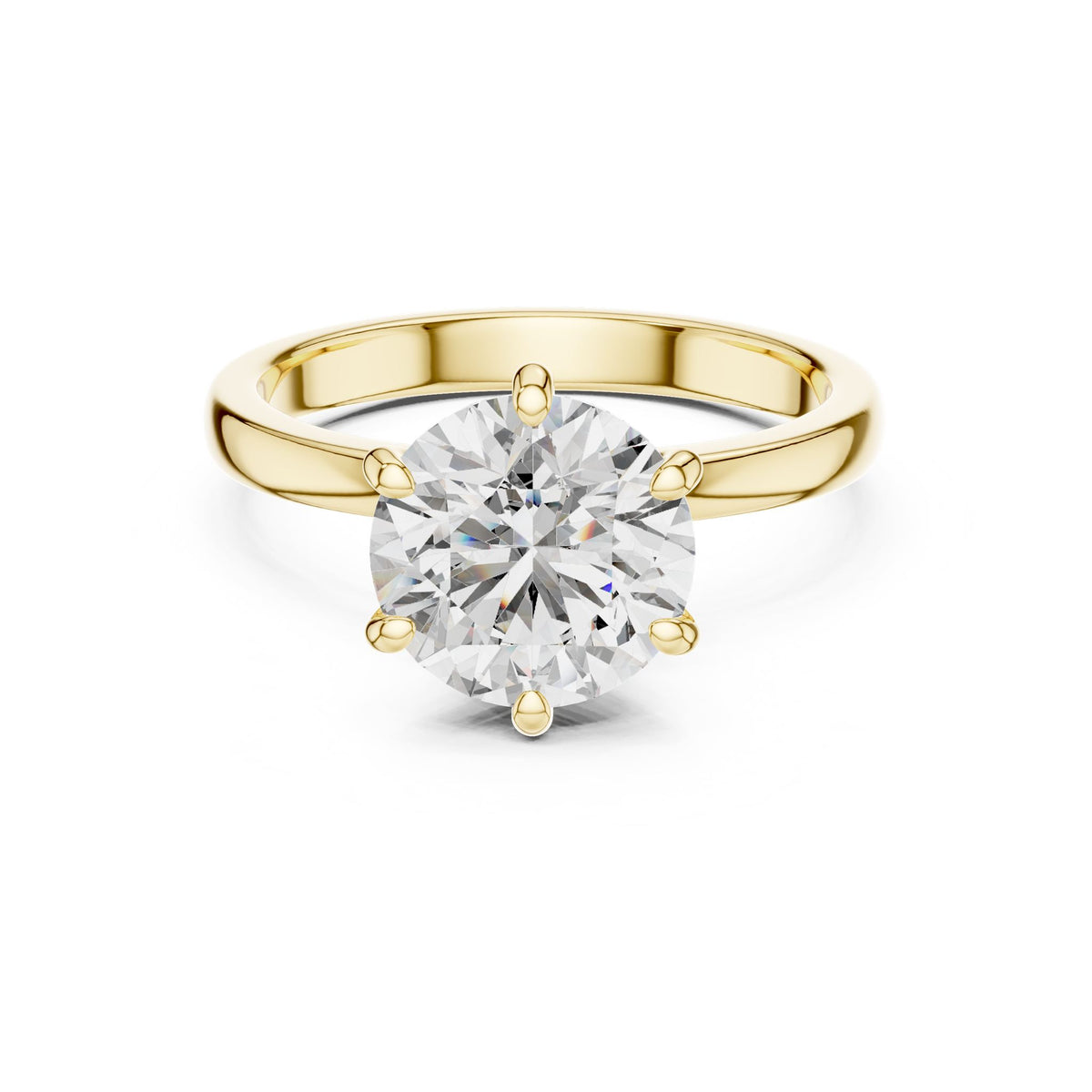 Round Hidden Halo Lab Grown Diamond Engagement Ring