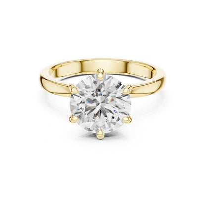 Round Hidden Halo Lab Grown Diamond Engagement Ring
