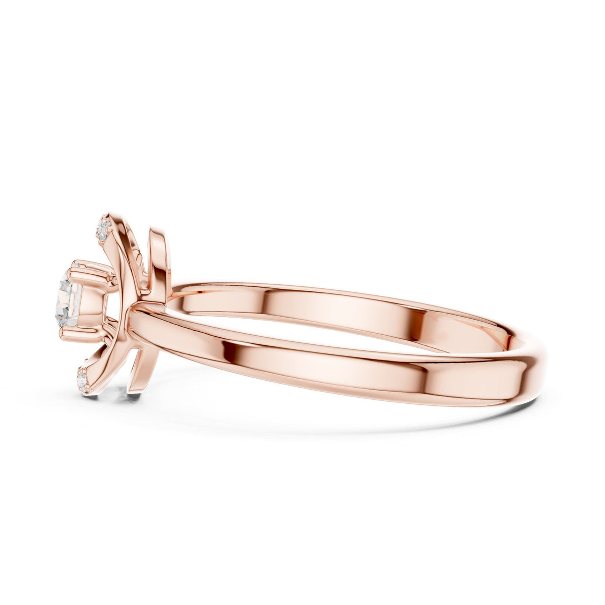 Round Hidden Halo Lab Grown Diamond Engagement Ring