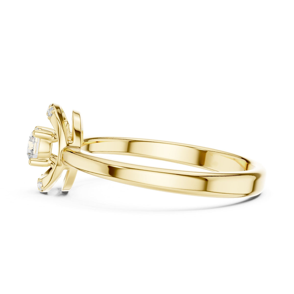 Round Hidden Halo Lab Grown Diamond Engagement Ring
