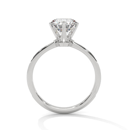 Round Pave Lab Grown Diamond Engagement Ring