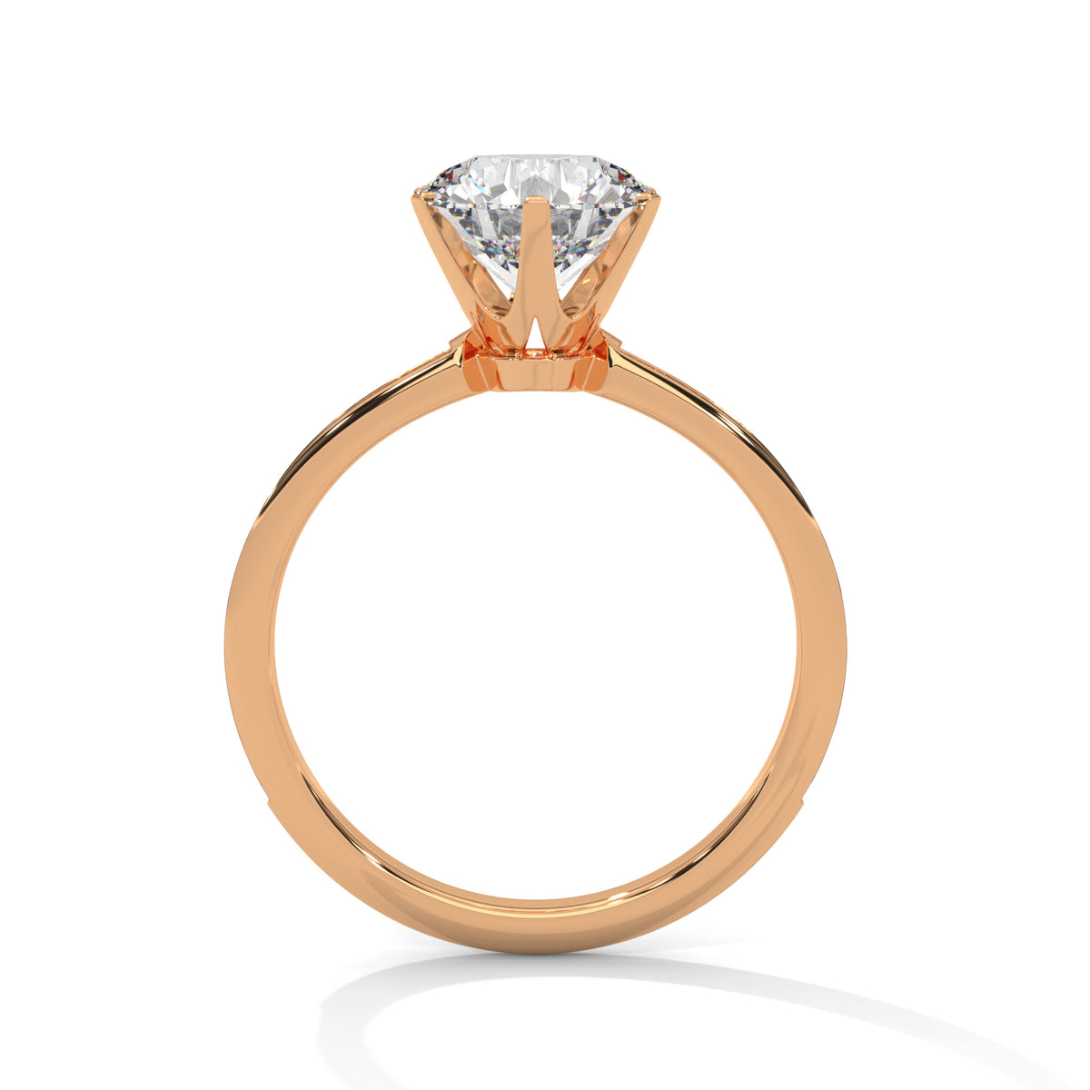 Round Pave Lab Grown Diamond Engagement Ring