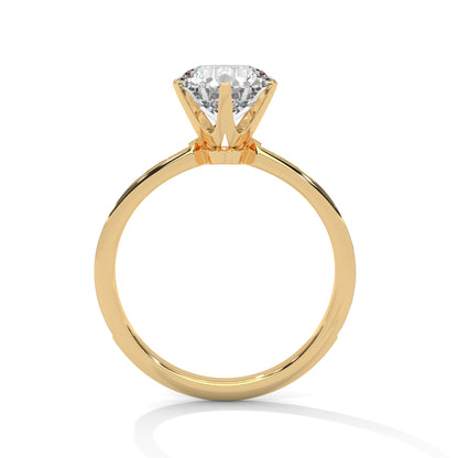 Round Pave Lab Grown Diamond Engagement Ring