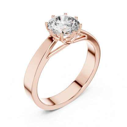 Round Solitaire Lab Grown Diamond Engagement Ring