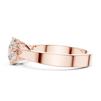 Round Solitaire Lab Grown Diamond Engagement Ring