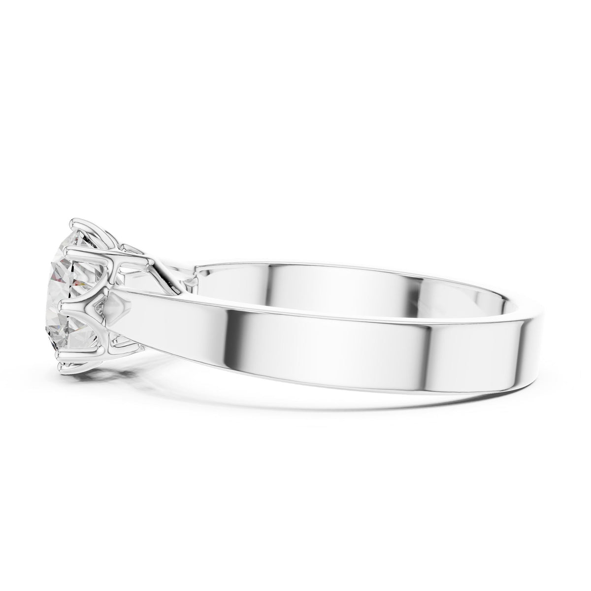 Round Solitaire Lab Grown Diamond Engagement Ring