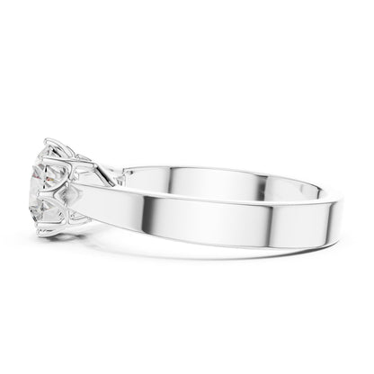 Round Solitaire Lab Grown Diamond Engagement Ring
