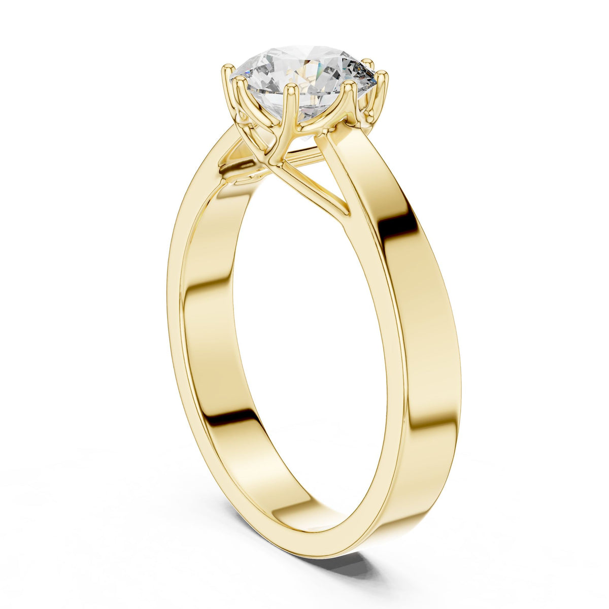 Round Solitaire Lab Grown Diamond Engagement Ring