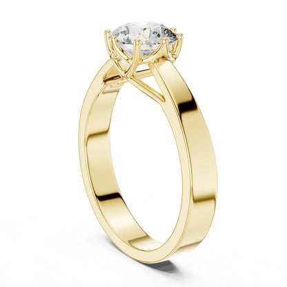 Round Solitaire Lab Grown Diamond Engagement Ring