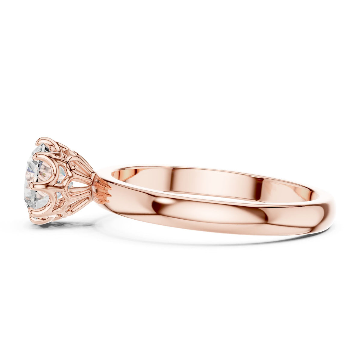Round Solitaire Lab Grown Diamond Engagement Ring
