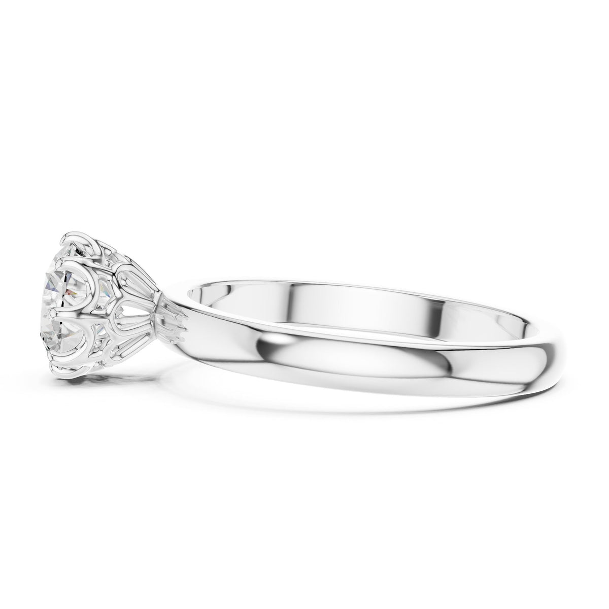 Round Solitaire Lab Grown Diamond Engagement Ring