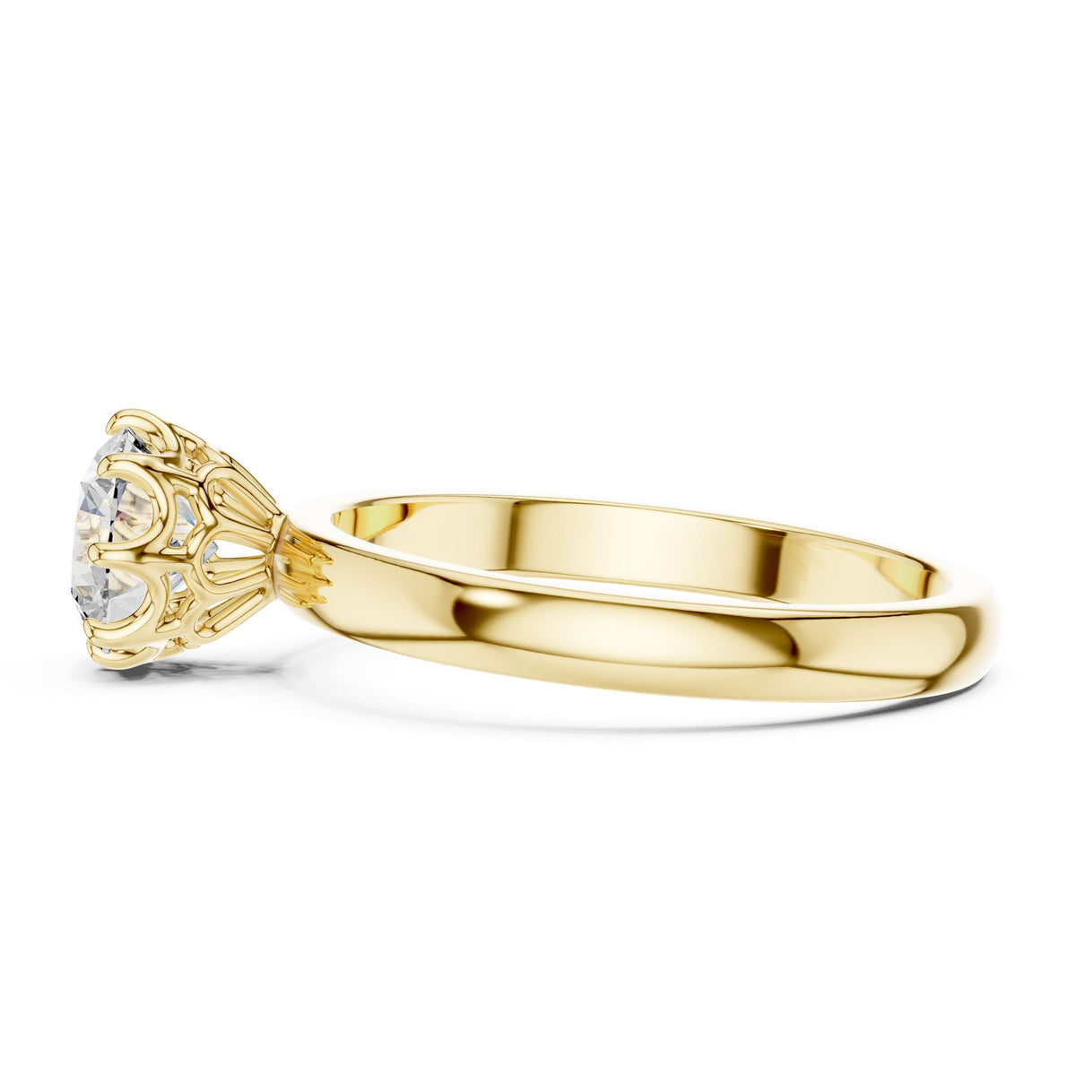 Round Solitaire Lab Grown Diamond Engagement Ring