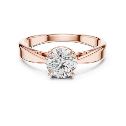 Round Solitaire Lab Grown Diamond Engagement Ring