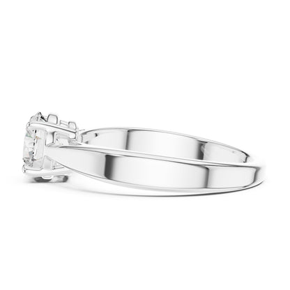 Round Solitaire Lab Grown Diamond Engagement Ring