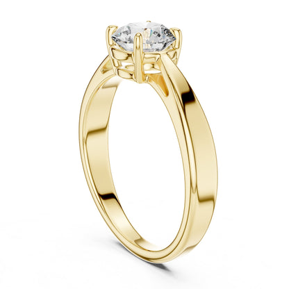 Round Solitaire Lab Grown Diamond Engagement Ring