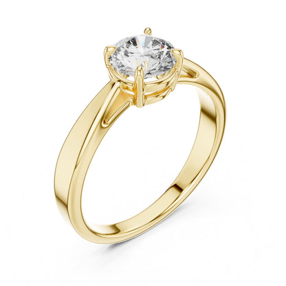 Round Solitaire Lab Grown Diamond Engagement Ring