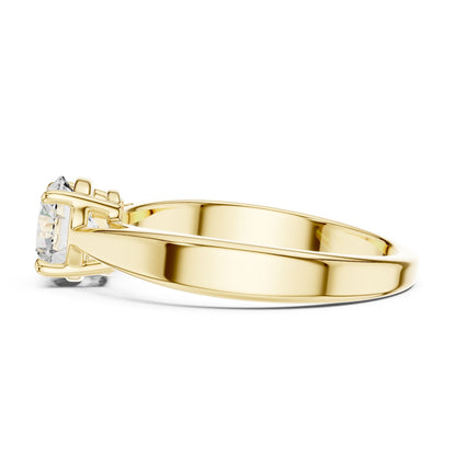 Round Solitaire Lab Grown Diamond Engagement Ring