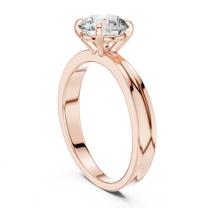 Round Solitaire Lab Grown Diamond Engagement Ring