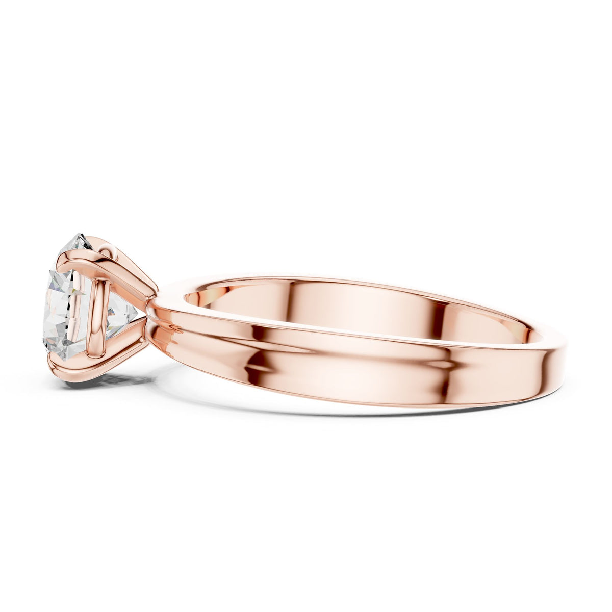 Round Solitaire Lab Grown Diamond Engagement Ring