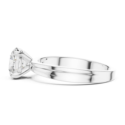 Round Solitaire Lab Grown Diamond Engagement Ring