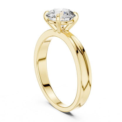 Round Solitaire Lab Grown Diamond Engagement Ring