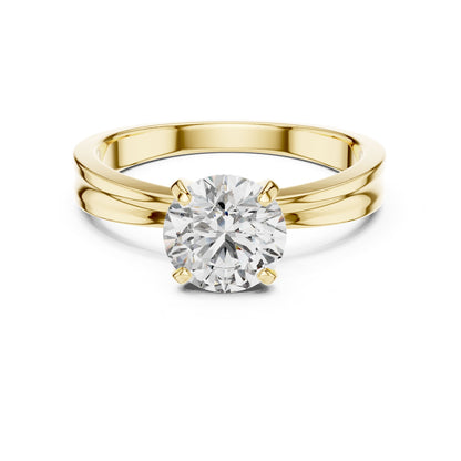 Round Solitaire Lab Grown Diamond Engagement Ring