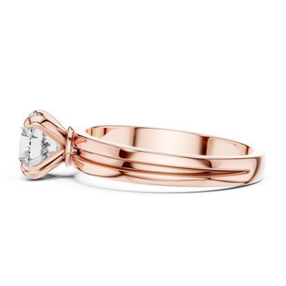Round Solitaire Lab Grown Diamond Engagement Ring