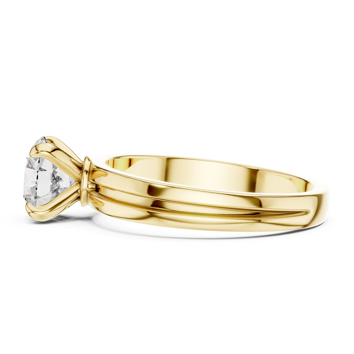 Round Solitaire Lab Grown Diamond Engagement Ring