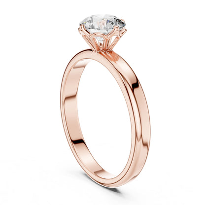 Round Solitaire Lab Grown Diamond Engagement Ring