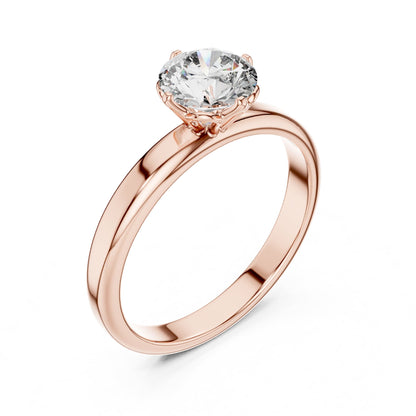 Round Solitaire Lab Grown Diamond Engagement Ring