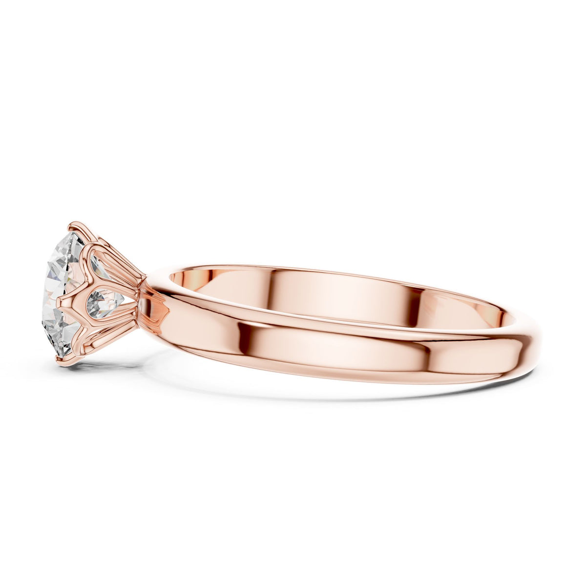 Round Solitaire Lab Grown Diamond Engagement Ring