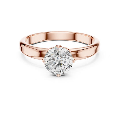 Round Solitaire Lab Grown Diamond Engagement Ring