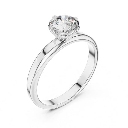 Round Solitaire Lab Grown Diamond Engagement Ring