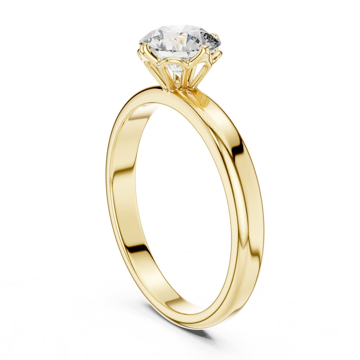 Round Solitaire Lab Grown Diamond Engagement Ring