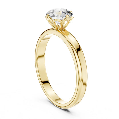 Round Solitaire Lab Grown Diamond Engagement Ring
