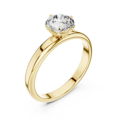 Round Solitaire Lab Grown Diamond Engagement Ring