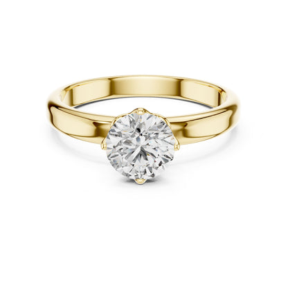 Round Solitaire Lab Grown Diamond Engagement Ring