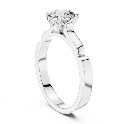Round Solitaire Lab Grown Diamond Engagement Ring