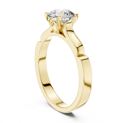 Round Solitaire Lab Grown Diamond Engagement Ring