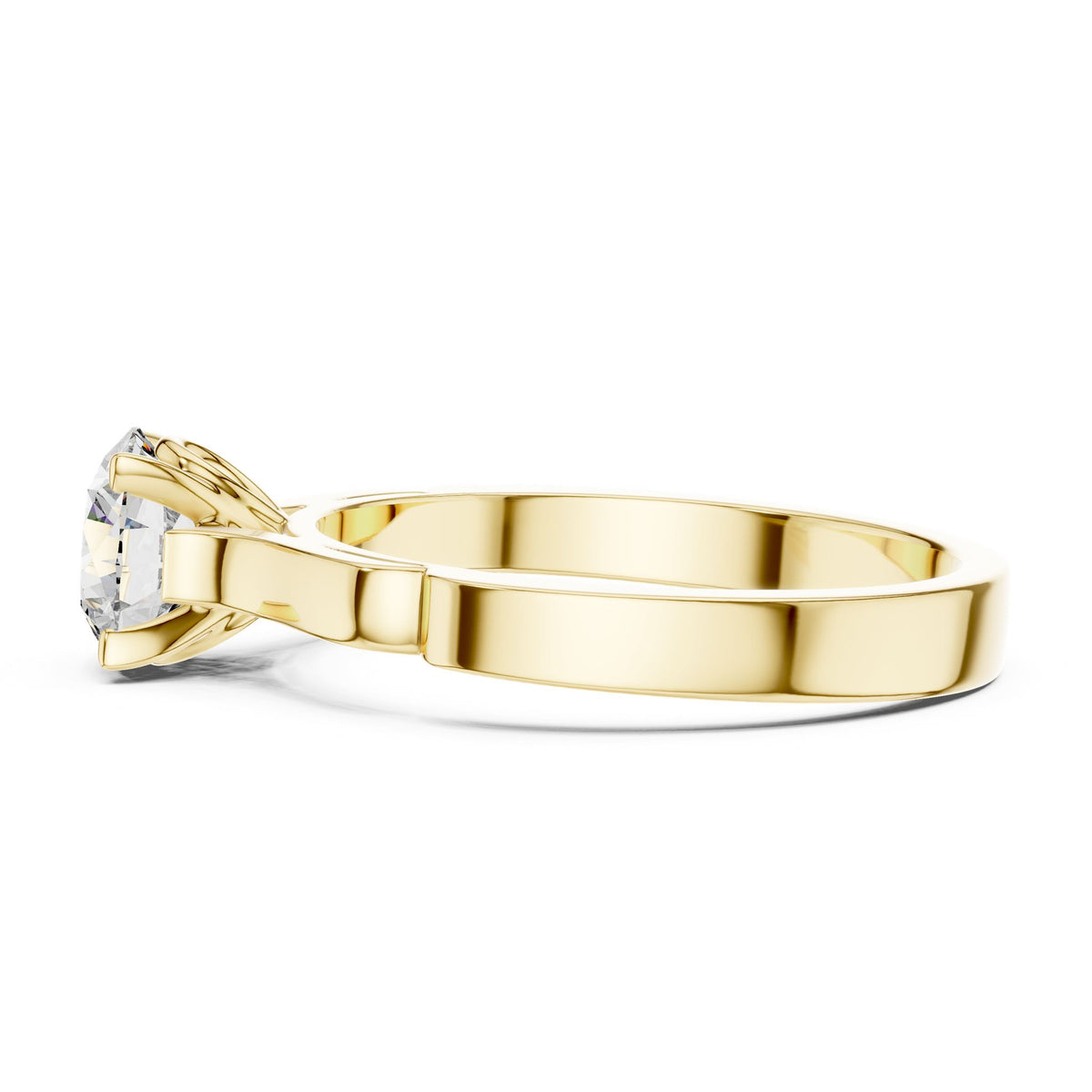 Round Solitaire Lab Grown Diamond Engagement Ring