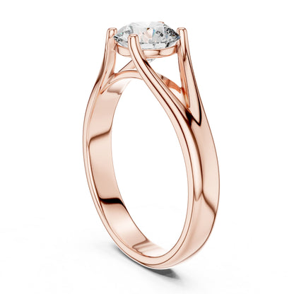 Round Solitaire Lab Grown Diamond Engagement Ring